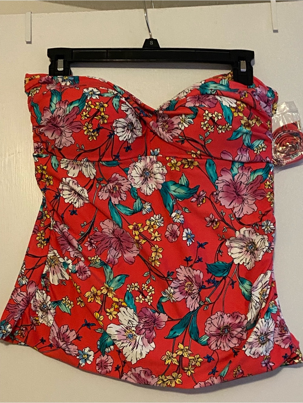 Apt. 9  Floral Strapless Bikini Top